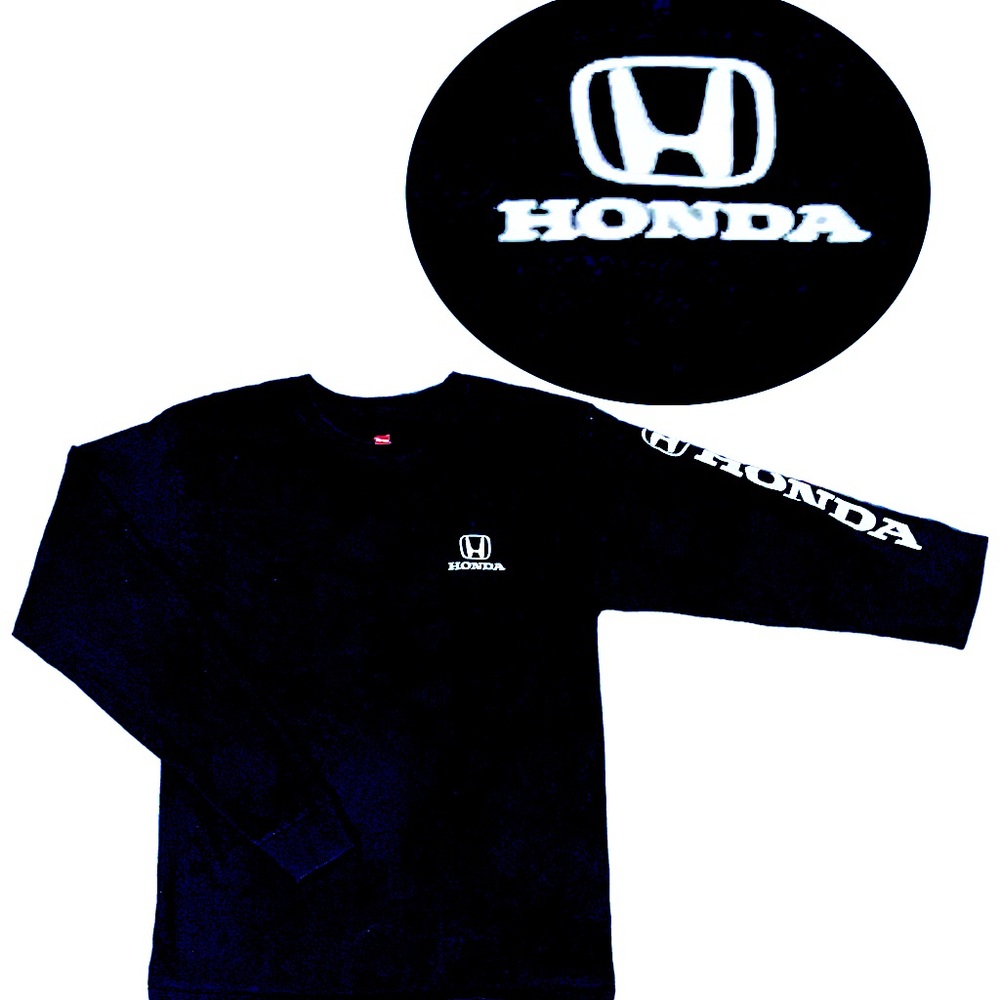 Honda officially licensed Hanes 00's  Black Long Sleeve Tee